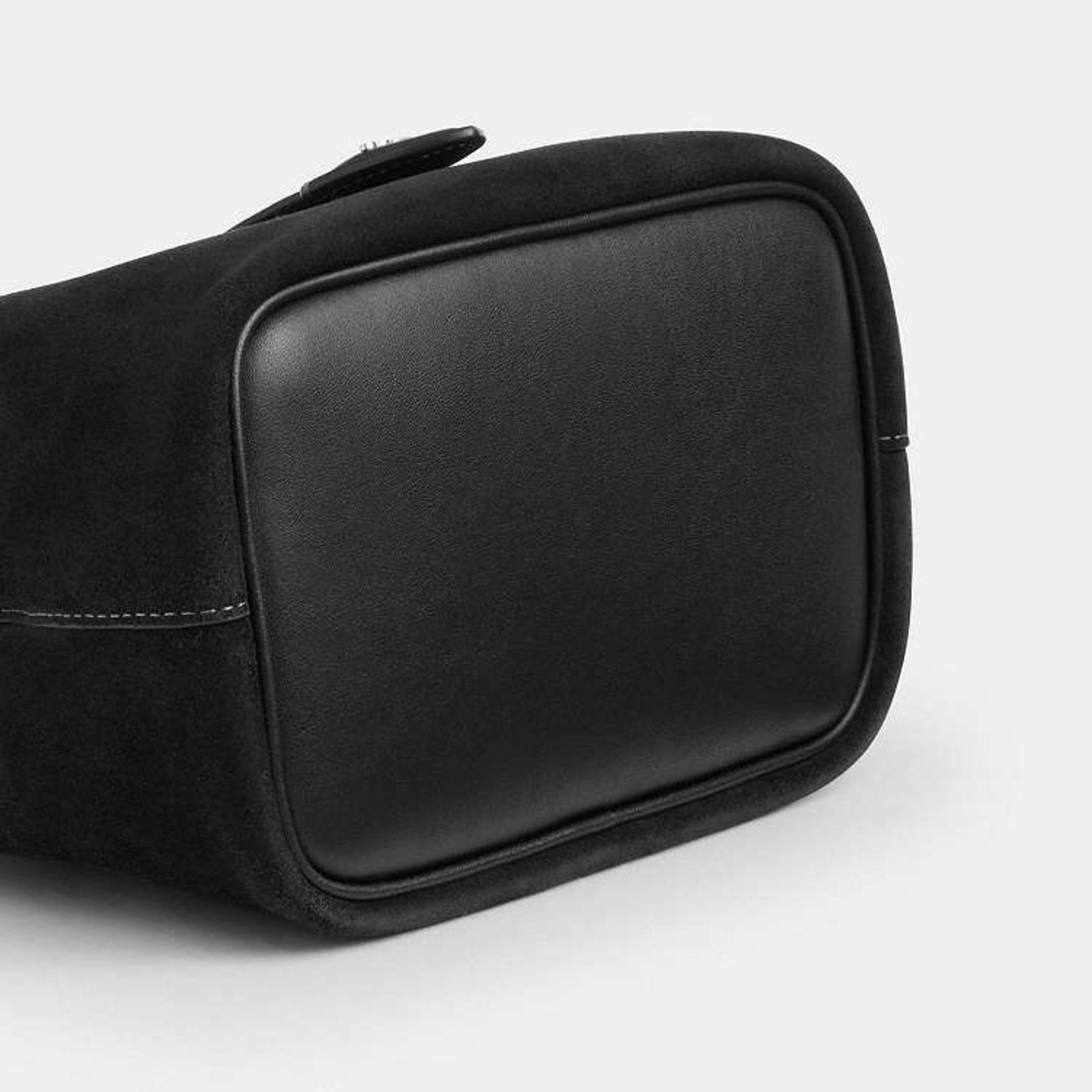 NWT Coach Rowan Black Suede Bucket‎ Crossbody Bag - Picture 11 of 13